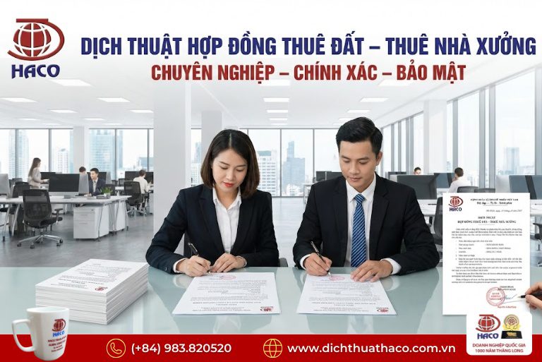 Dịch Hồ Sơ Hợp Đồng Thuê – Thuê Đất – Thuê Nhà Xưởng 2026 3 Dịch Hồ Sơ Hợp Đồng Thuê – Thuê Đất – Thuê Nhà Xưởng