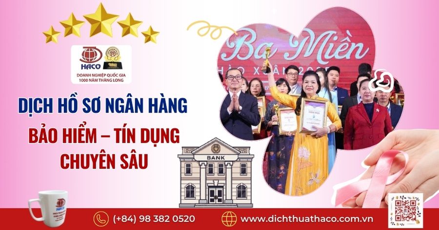 Dịch Hồ Sơ Ngân Hàng – Bảo Hiểm – Tín Dụng Chuyên Sâu