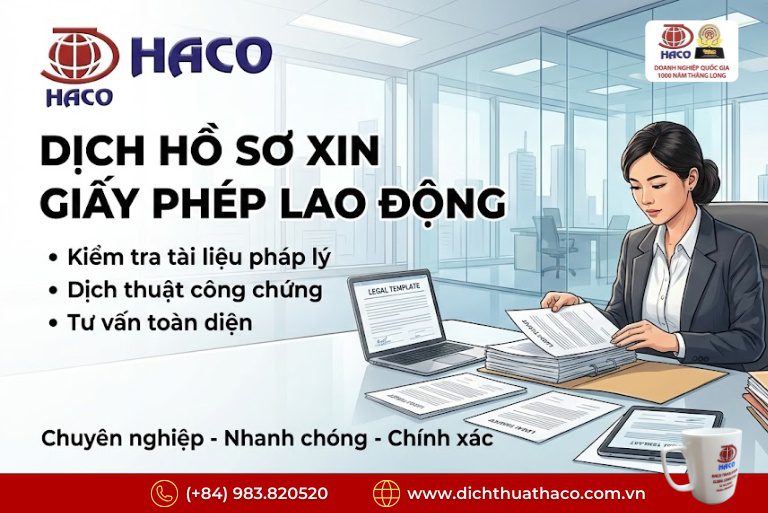 Dịch Hồ Sơ Xin Giấy Phép Lao Động Cho Người Nước Ngoài