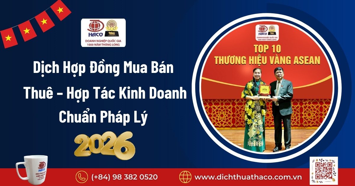 Dịch Hợp Đồng Mua Bán – Thuê – Hợp Tác Kinh Doanh Chuẩn Pháp Lý 2026 7 Dịch Hợp Đồng Mua Bán – Thuê – Hợp Tác Kinh Doanh