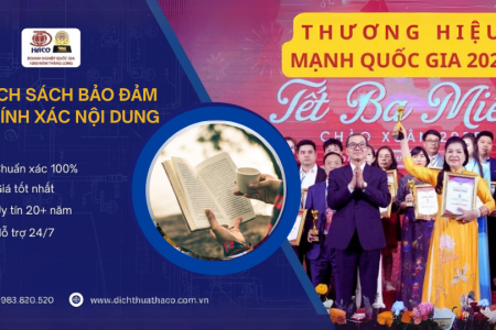 Dịch Sách Bảo Đảm Chính Xác Nội Dung Uy Tín Nhanh Chóng Chính Xác Dịch Thuật Haco