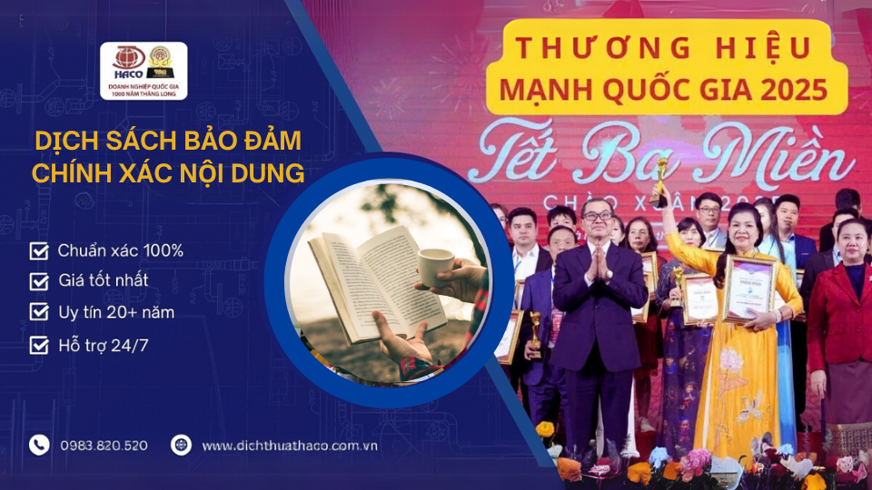 Dịch Sách Bảo Đảm Chính Xác Nội Dung Uy Tín Nhanh Chóng Chính Xác Dịch Thuật Haco