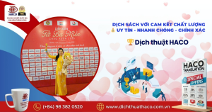Dịch Sách Với Cam Kết Chất Lượng Uy Tín Nhanh Chóng Chính Xác Dịch Thuật Haco