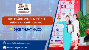 Dịch Sách Với Quy Trình Kiểm Tra Chất Lượng Uy Tín Nhanh Chóng Chính Xác Dịch Thuật Haco