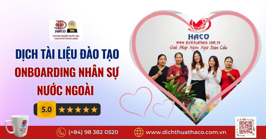Dịch Tài Liệu Đào Tạo – Onboarding Nhân Sự Nước Ngoài