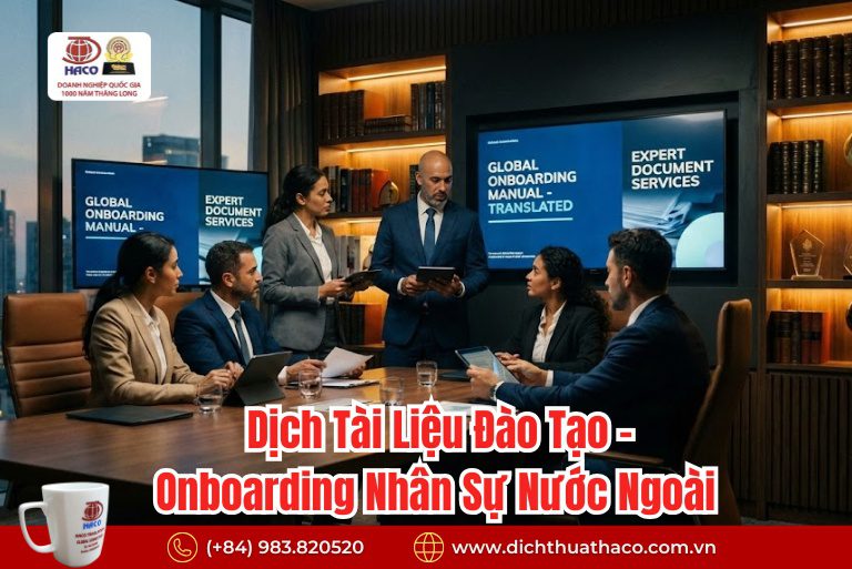 Dịch Tài Liệu Đào Tạo – Onboarding Nhân Sự Nước Ngoài
