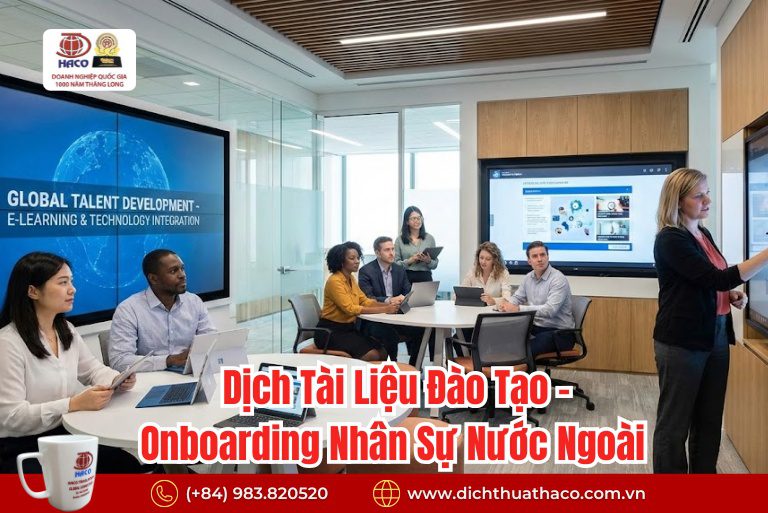 Dịch Tài Liệu Đào Tạo – Onboarding Nhân Sự Nước Ngoài