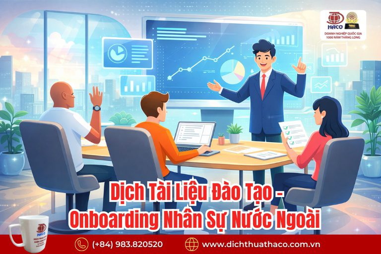 Dịch Tài Liệu Đào Tạo – Onboarding Nhân Sự Nước Ngoài