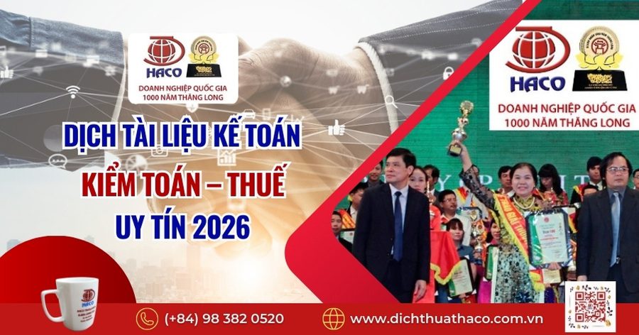 Dịch Tài Liệu Kế Toán – Kiểm Toán – Thuế Uy Tín