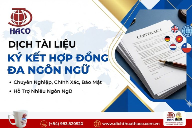 Dịch Tài Liệu Ký Kết Hợp Đồng Đa Ngôn Ngữ