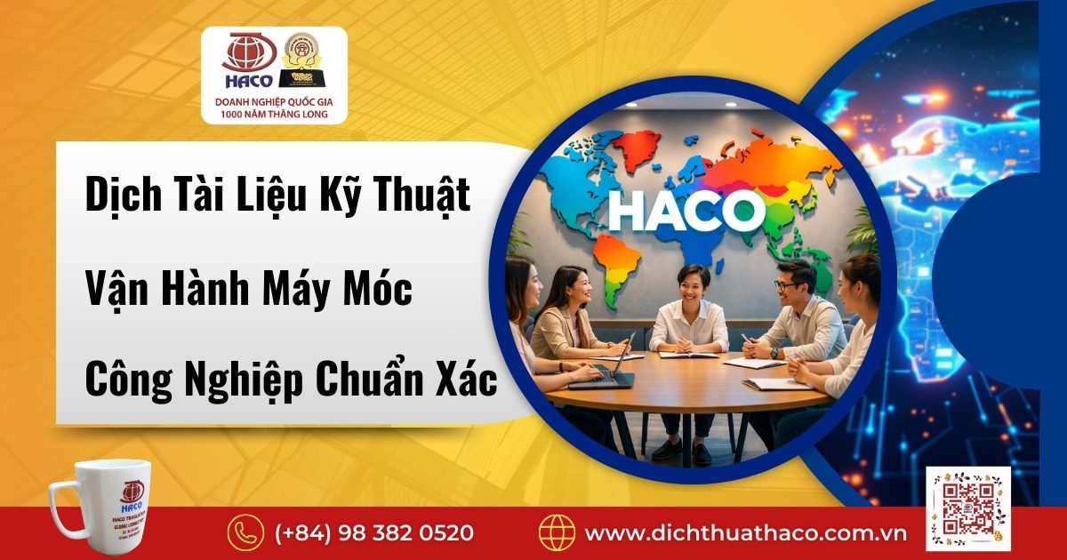 Dịch Tài Liệu Kỹ Thuật – Vận Hành Máy Móc – Công Nghiệp