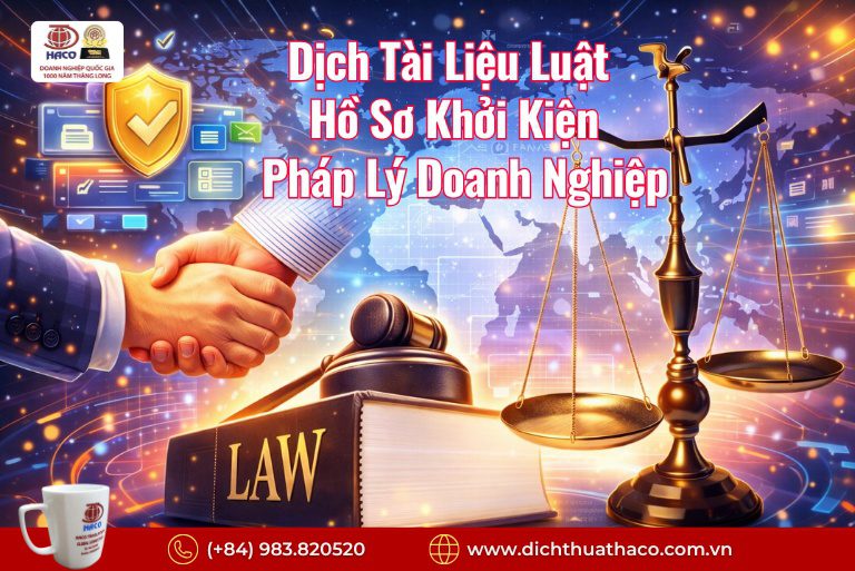 Dịch Tài Liệu Luật – Hồ Sơ Khởi Kiện – Pháp Lý Doanh Nghiệp