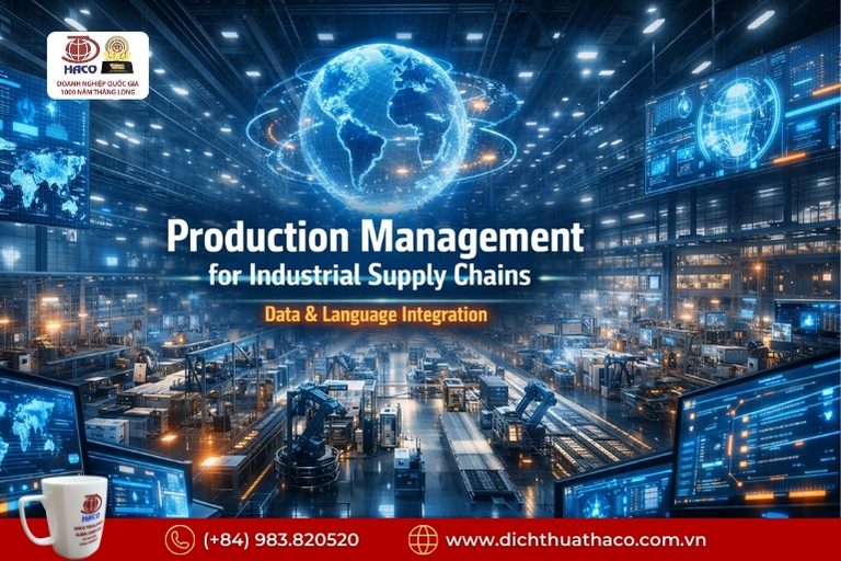 Dịch tài liệu quản lý sản xuất – nhà máy công nghiệp