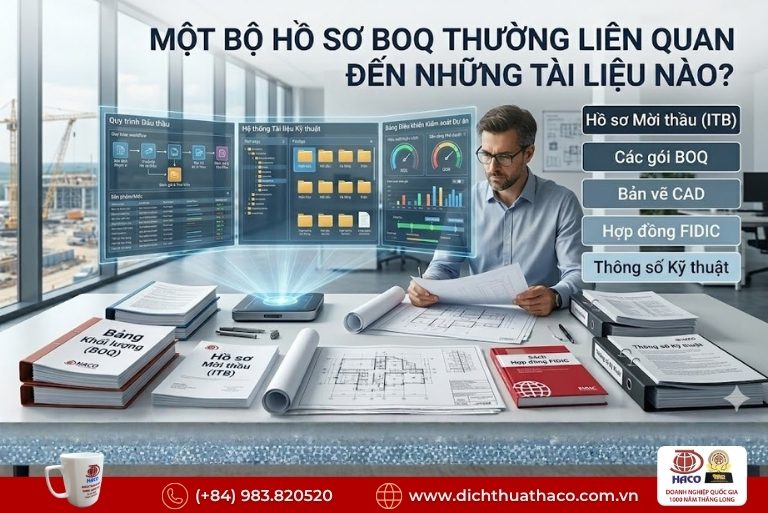 Dịch thuật bản dự toán khối lượng BOQ 2 Dịch thuật bản dự toán khối lượng BOQ