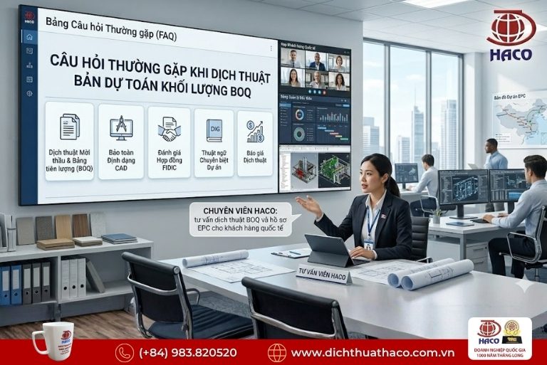 Dịch thuật bản dự toán khối lượng BOQ 8 Dịch thuật bản dự toán khối lượng BOQ