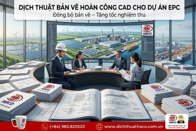 Dịch thuật bản vẽ hoàn công CAD