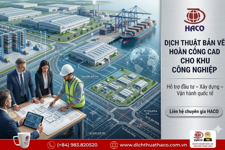 Dịch thuật bản vẽ hoàn công CAD