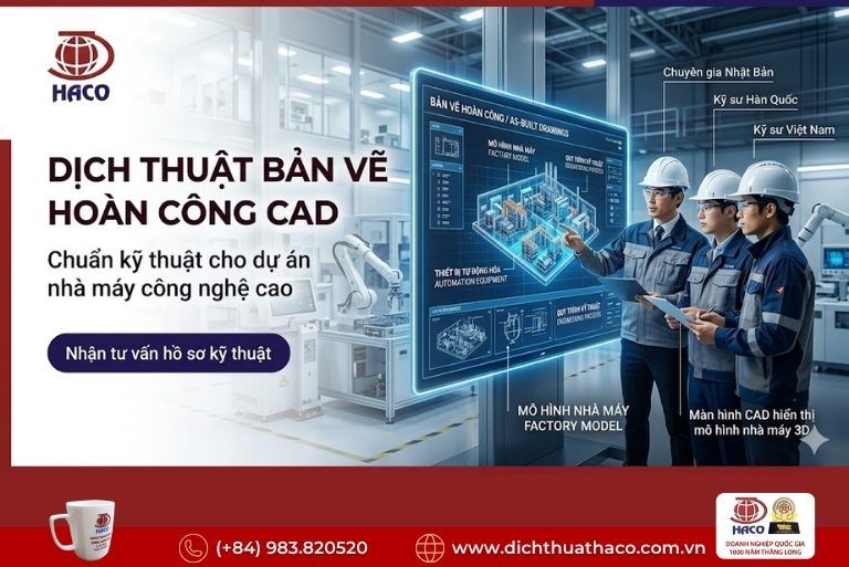 Dịch thuật bản vẽ hoàn công CAD