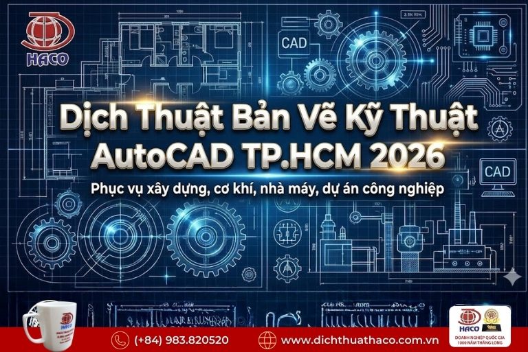 Dịch thuật bản vẽ kỹ thuật AutoCAD TP.HCM