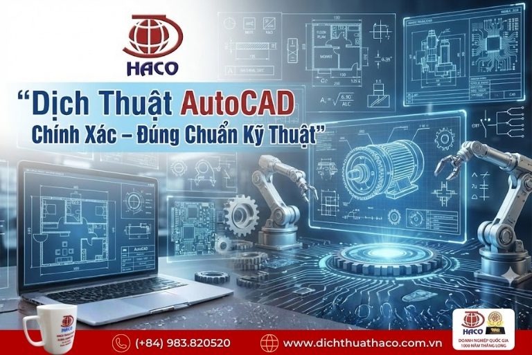 Dịch thuật bản vẽ kỹ thuật AutoCAD TP.HCM