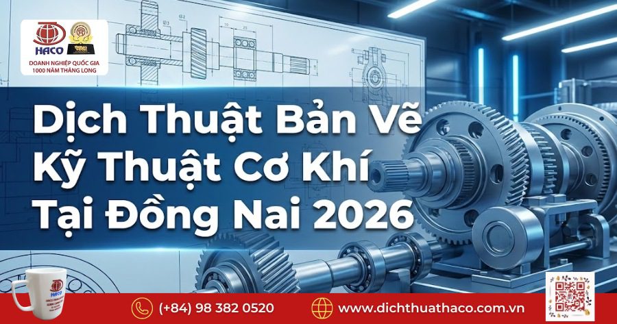 Dịch thuật bản vẽ kỹ thuật cơ khí tại Đồng Nai