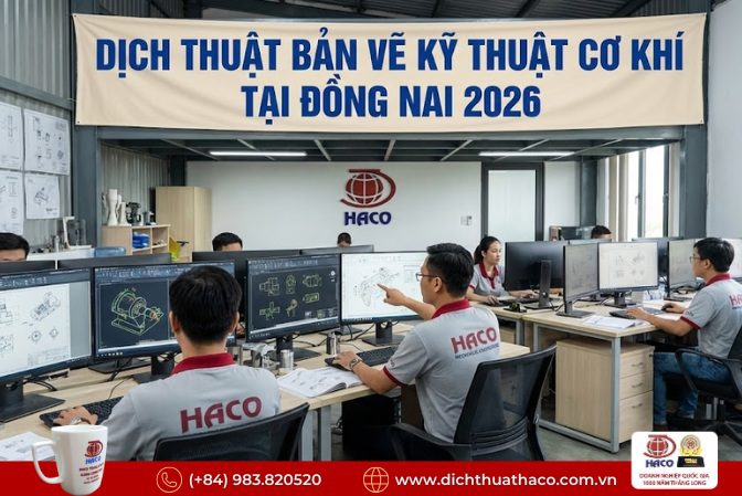 Dịch thuật bản vẽ kỹ thuật cơ khí tại Đồng Nai