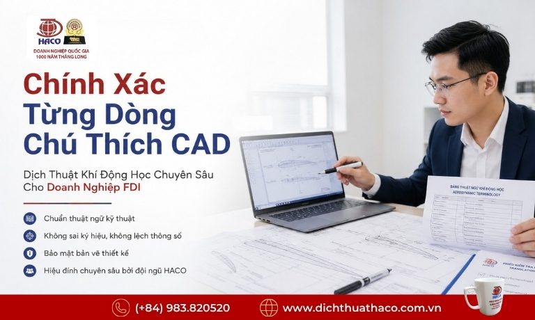 Dịch Thuật Bản Vẽ Thiết Kế Khí Động Học CAD