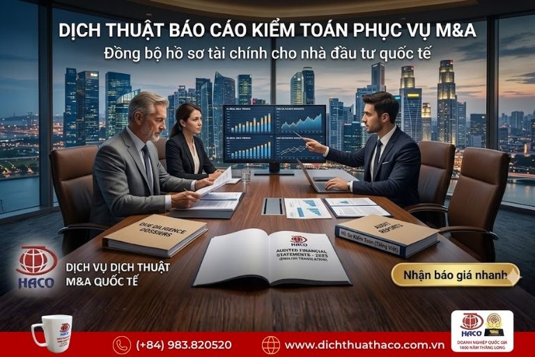 Dịch thuật báo cáo kiểm toán độc lập