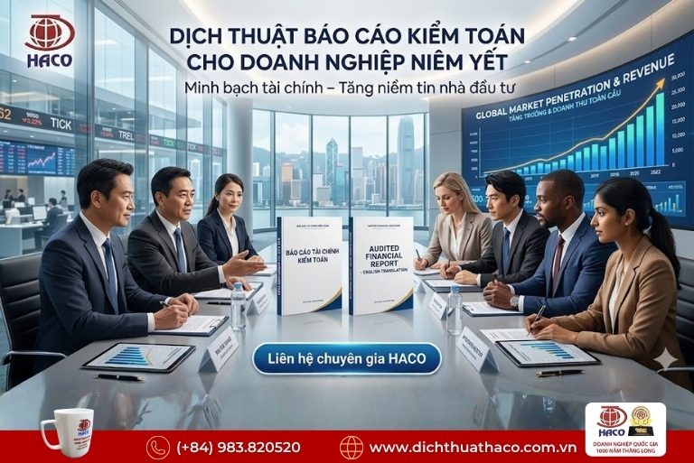 Dịch thuật báo cáo kiểm toán độc lập
