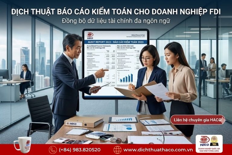 Dịch thuật báo cáo kiểm toán độc lập