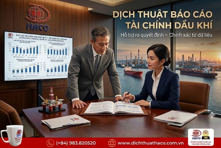 Dịch thuật báo cáo tài chính dầu khí – Bản dịch dùng được ngay trong công việc 6 Dịch thuật báo cáo tài chính dầu khí