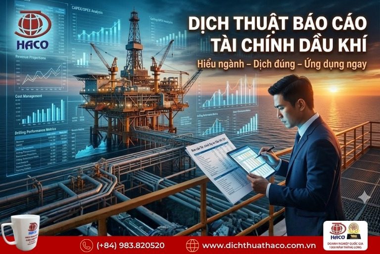 Dịch thuật báo cáo tài chính dầu khí – Bản dịch dùng được ngay trong công việc 4 Dịch thuật báo cáo tài chính dầu khí