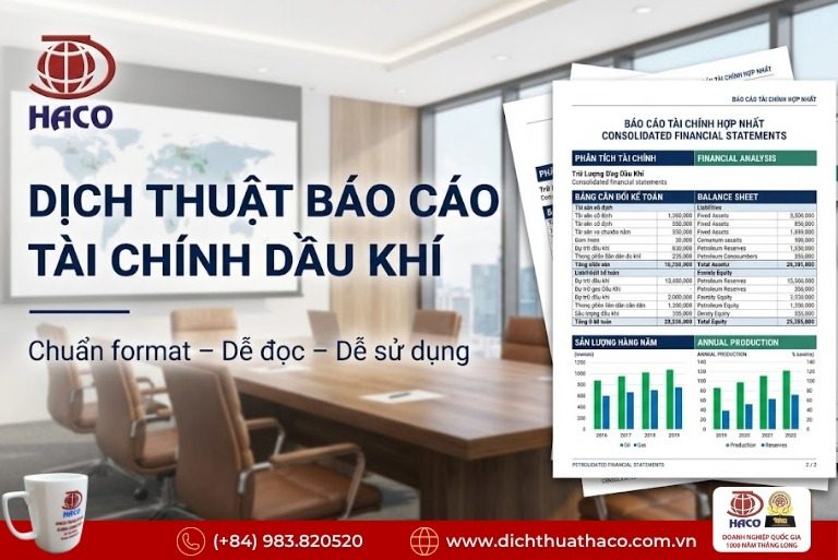 Dịch thuật báo cáo tài chính dầu khí – Bản dịch dùng được ngay trong công việc 11 Dịch thuật báo cáo tài chính dầu khí