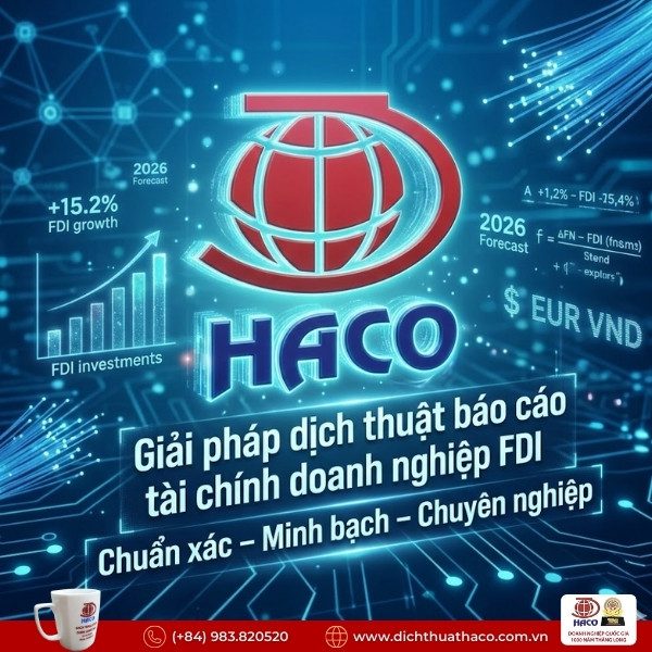 Dịch thuật báo cáo tài chính doanh nghiệp FDI Đồng Nai