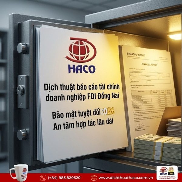 Dịch thuật báo cáo tài chính doanh nghiệp FDI Đồng Nai