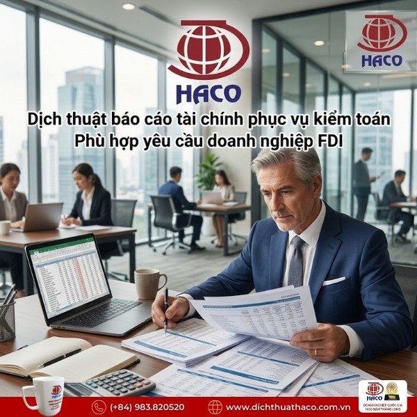 Dịch thuật báo cáo tài chính doanh nghiệp FDI Đồng Nai