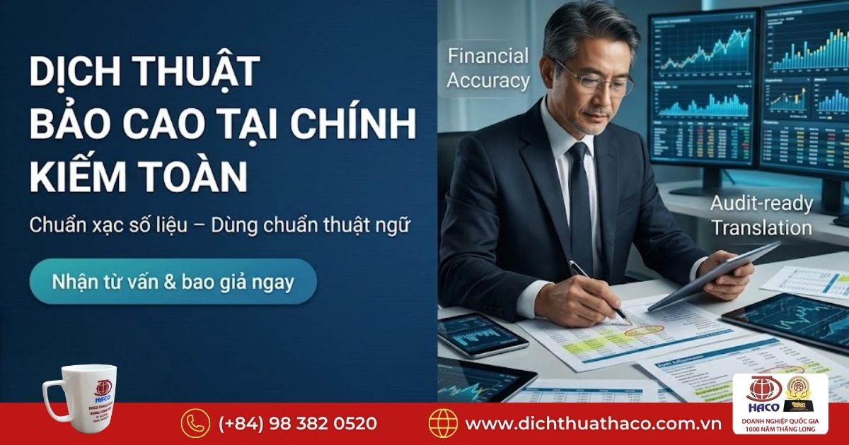 Dịch thuật báo cáo tài chính kiểm toán