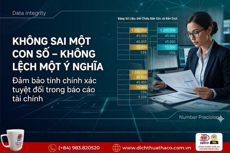 Dịch thuật báo cáo tài chính kiểm toán
