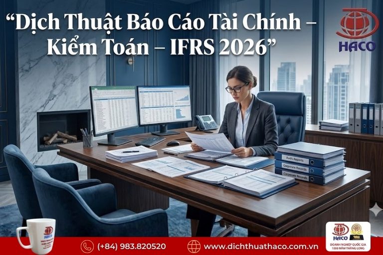 Dịch Thuật Báo Cáo Tài Chính Kiểm Toán TP.HCM