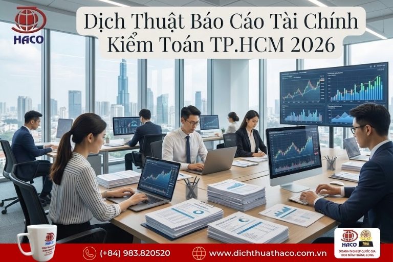 Dịch Thuật Báo Cáo Tài Chính Kiểm Toán TP.HCM