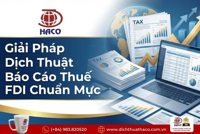 Dịch thuật báo cáo thuế doanh nghiệp FDI Hà Nội