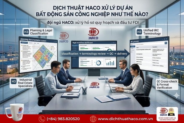 Dịch thuật bất động sản công nghiệp FDI