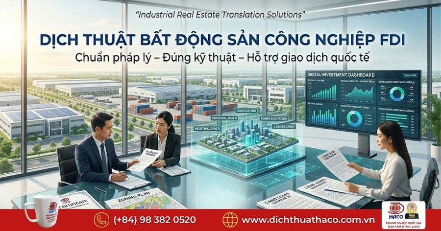 Dịch thuật bất động sản công nghiệp FDI