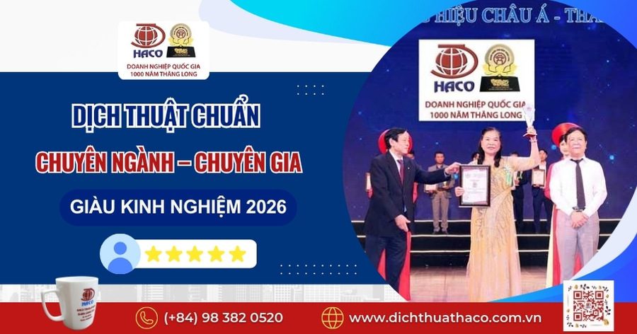 Dịch thuật chuẩn chuyên ngành – chuyên gia giàu kinh nghiệm