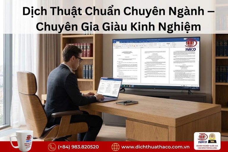 Dịch thuật chuẩn chuyên ngành – chuyên gia giàu kinh nghiệm