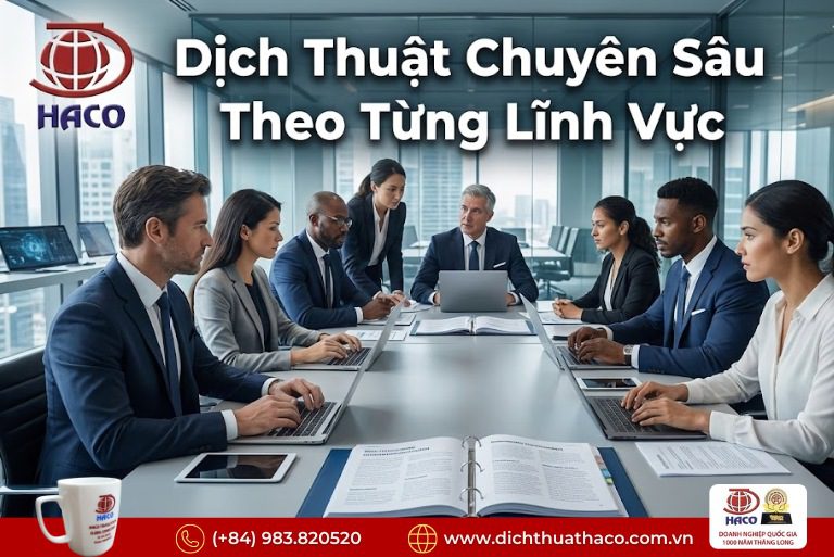 Dịch thuật chuẩn chuyên ngành – chuyên gia giàu kinh nghiệm