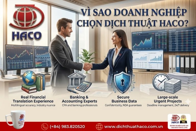 Dịch thuật chuẩn mực báo cáo tài chính IFRS