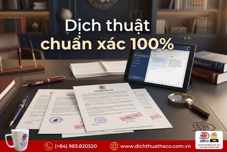 Dịch thuật chuẩn xác 100%