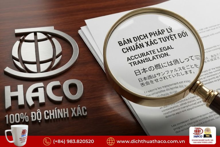 Dịch thuật chuẩn xác 100%