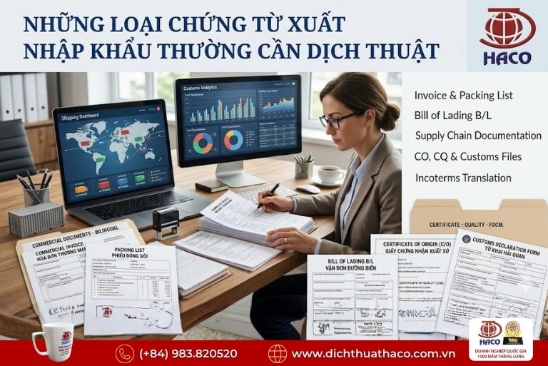 Dịch thuật chứng từ xuất nhập khẩu 2 Dịch thuật chứng từ xuất nhập khẩu